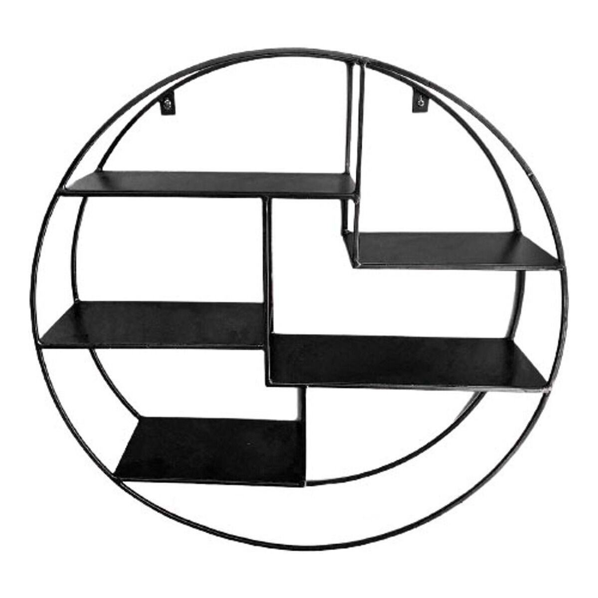 Etagère murale ronde en métal filaire finition noire 60 cm Uptown