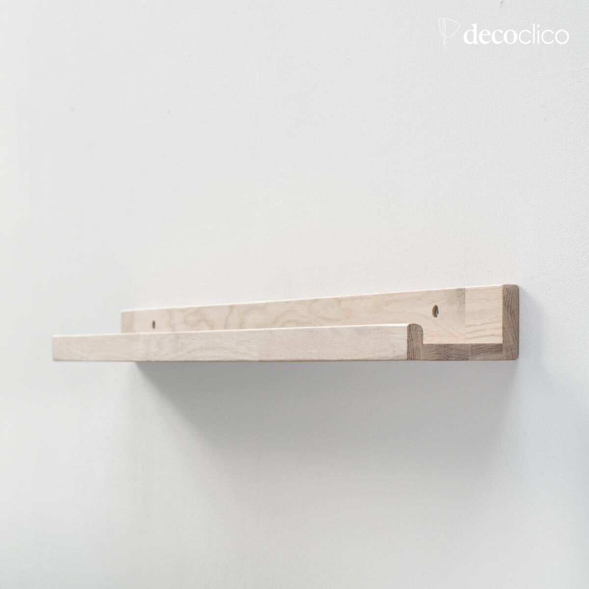 Etagère porte-cadres en chêne naturel FSC 80 cm Mood