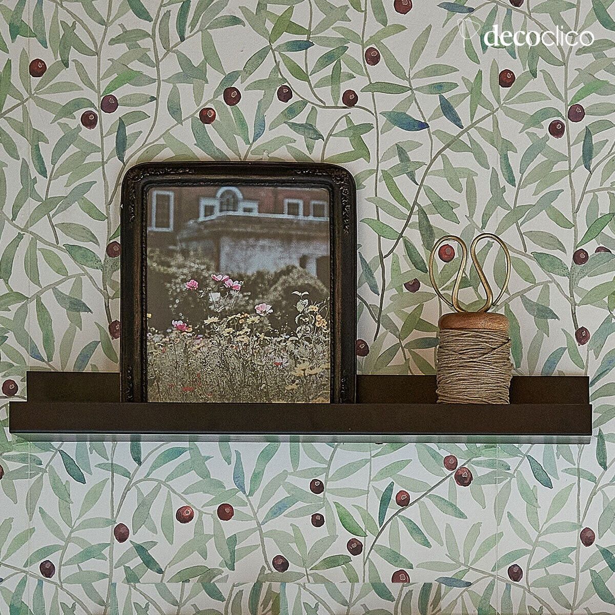 Etagère porte-cadres en métal noir mat 60 cm