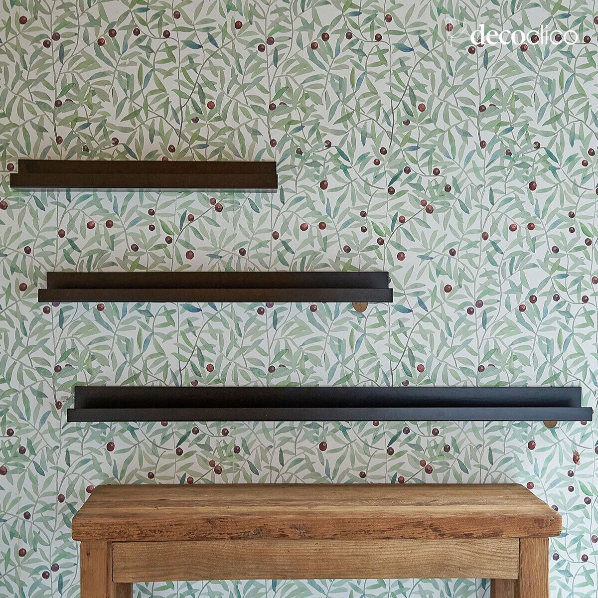 Etagère porte-cadres en métal noir mat 60 cm