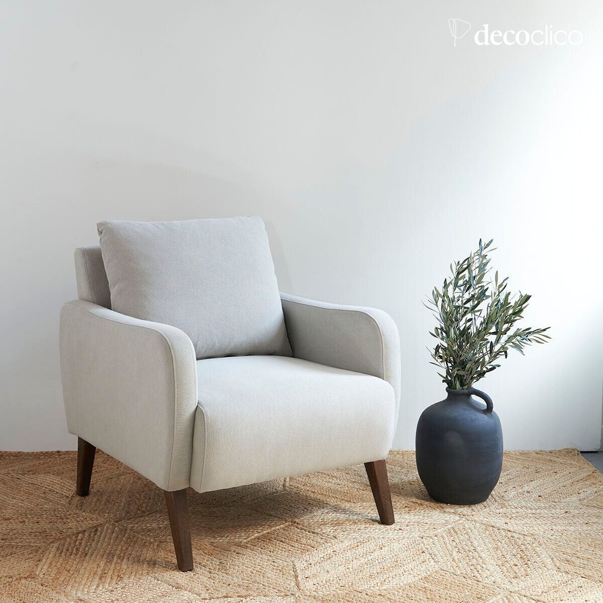 Fauteuil van natuurlijk linnen/katoen