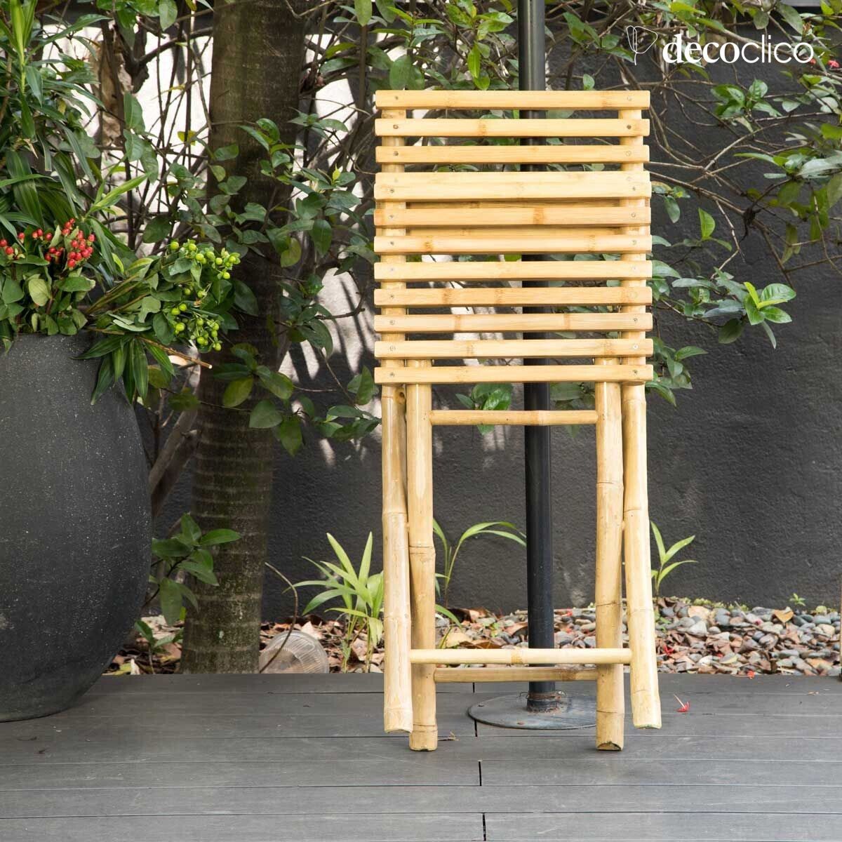 Folding garden chair in natural bamboo Taman