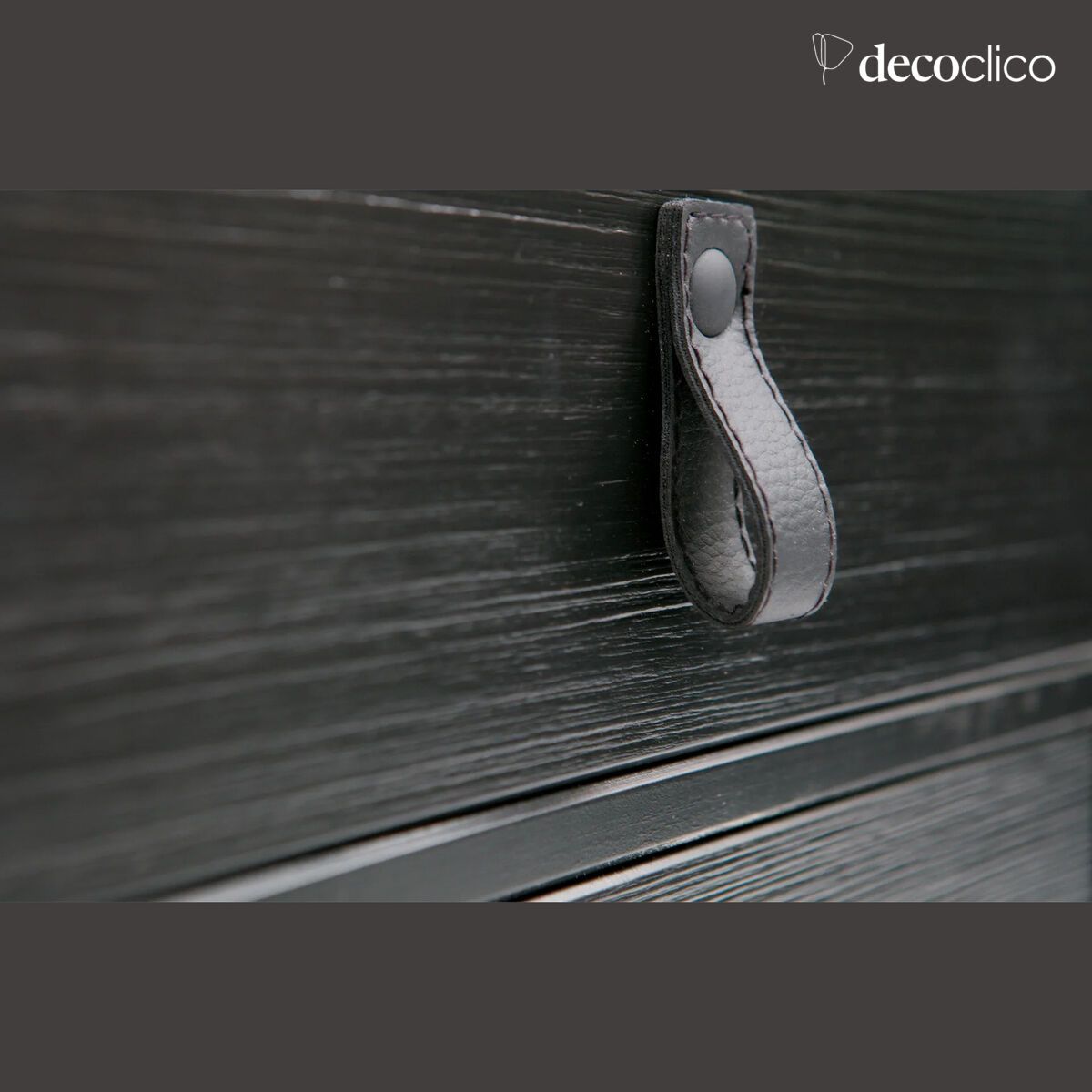 FSC pine and black metal bedside table with 1 drawer and 1 door Zola