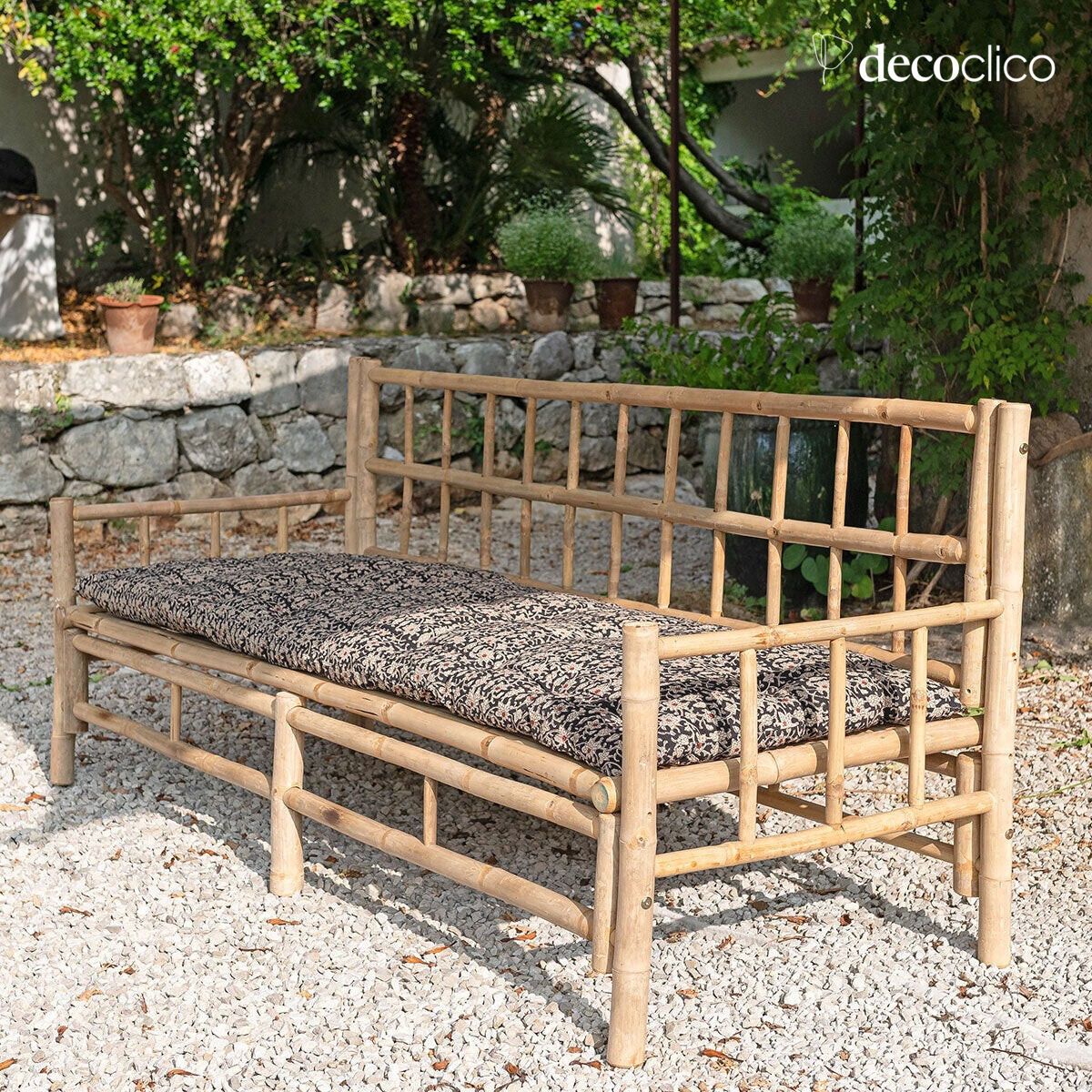 Futon floor mattress in block-printed cotton, predominantly charcoal Pamir