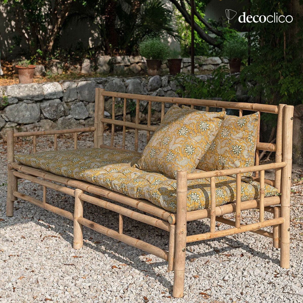 Futon materasso da pavimento in cotone block print dominante giallo Pamir