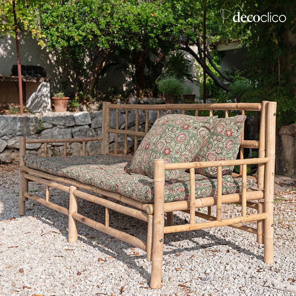 Futon materasso da pavimento in cotone block print dominante verde Pamir