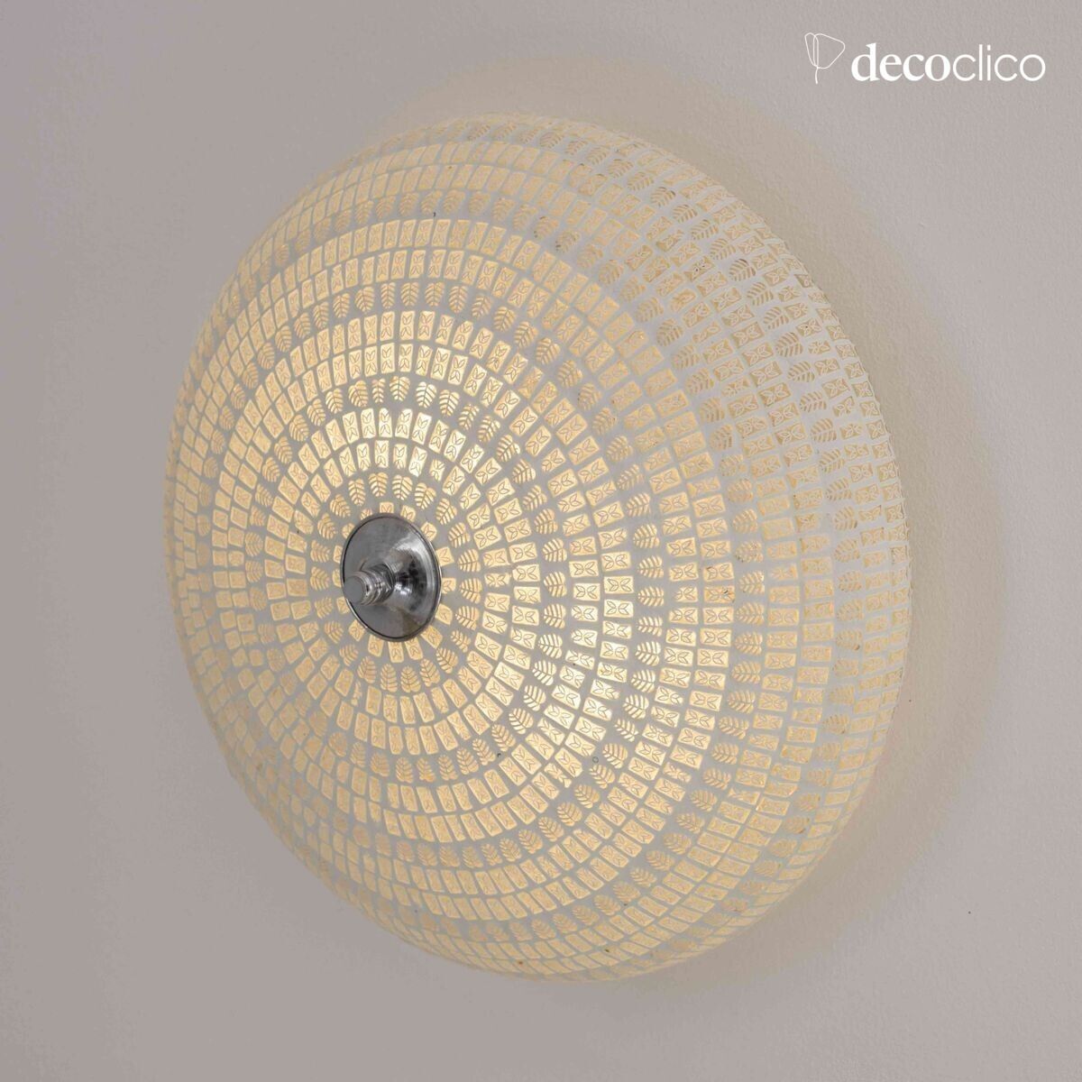 Glasmozaïek wand- of plafondlamp - wit Bangalore