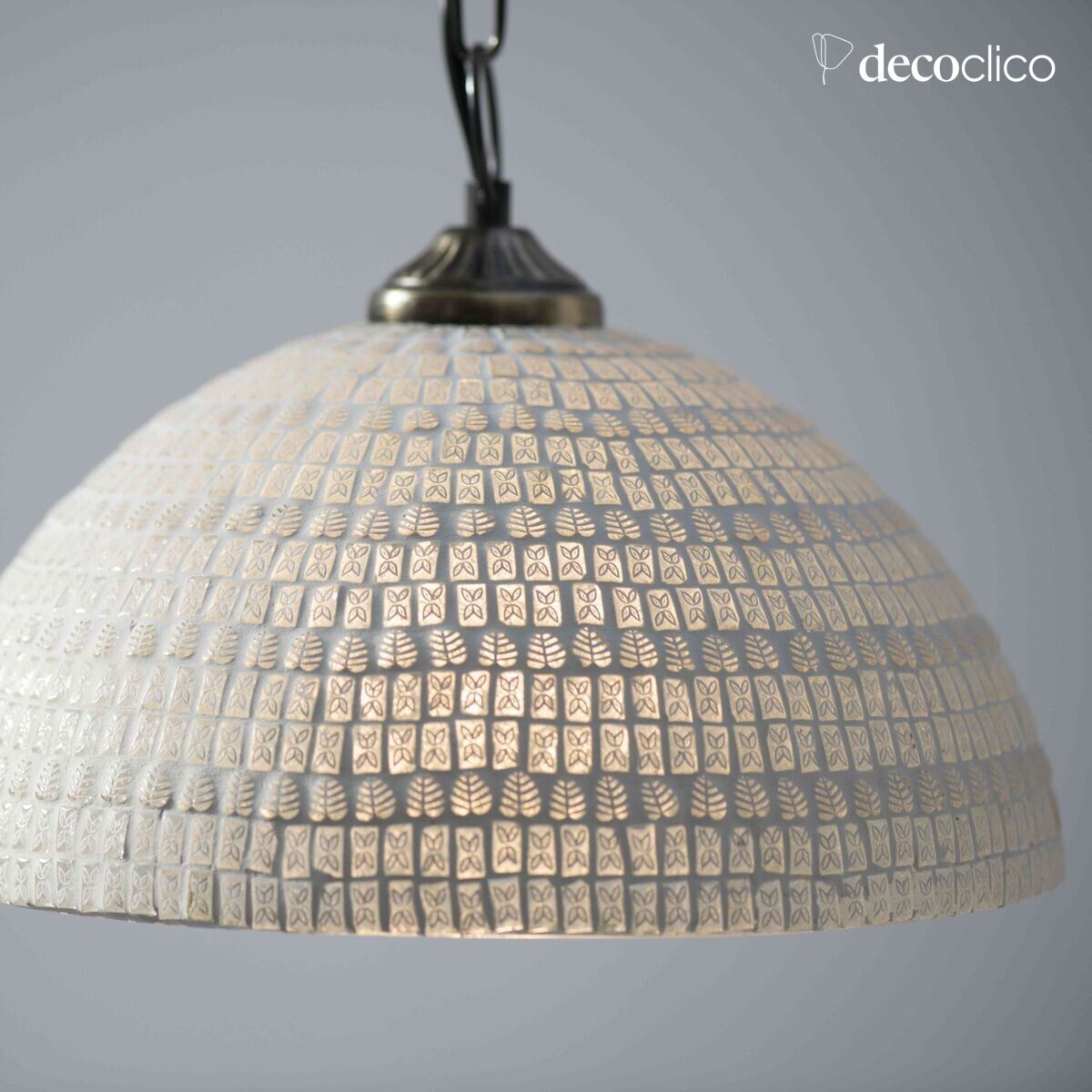 Glass mosaic dome suspension - white Bangalore