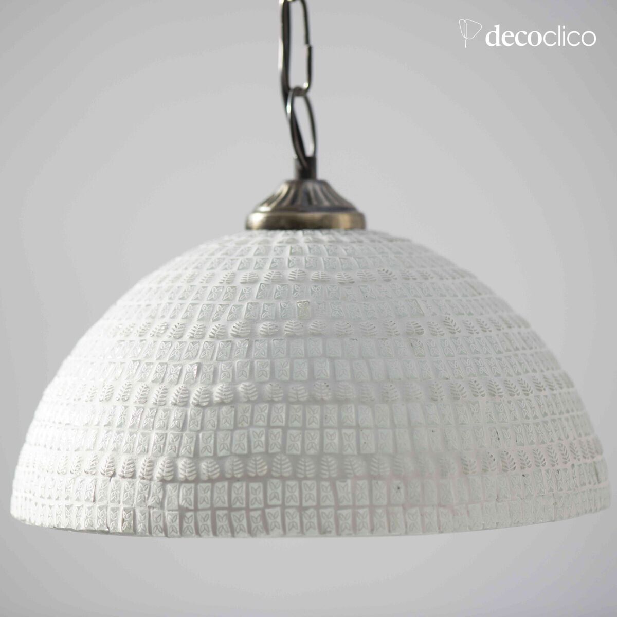Glass mosaic dome suspension - white Bangalore