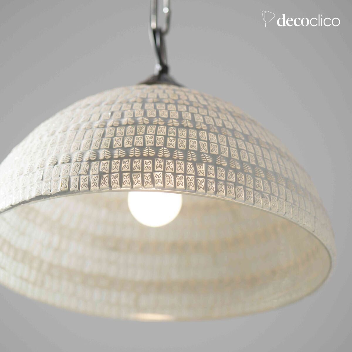 Glass mosaic dome suspension - white Bangalore