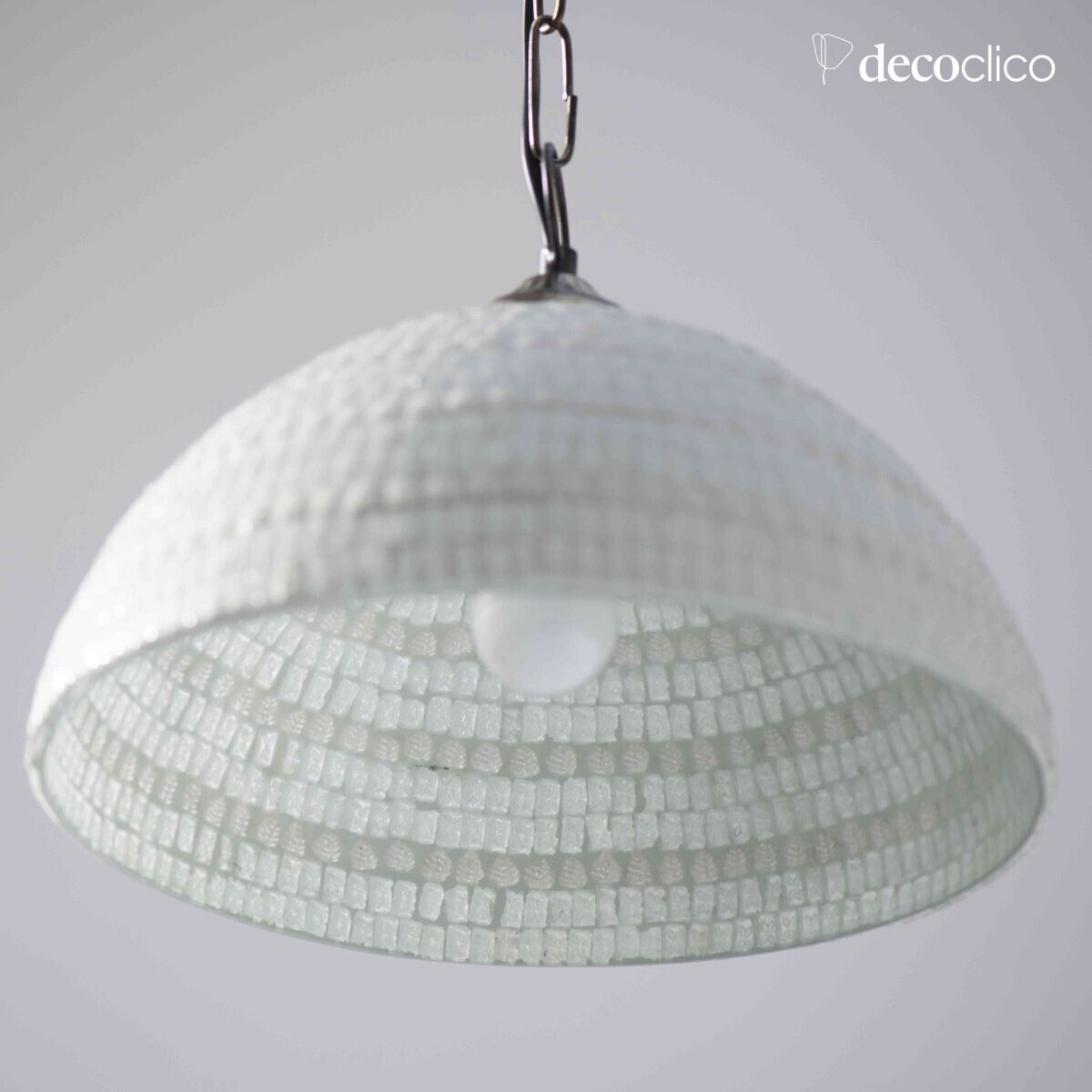 Glass mosaic dome suspension - white Bangalore