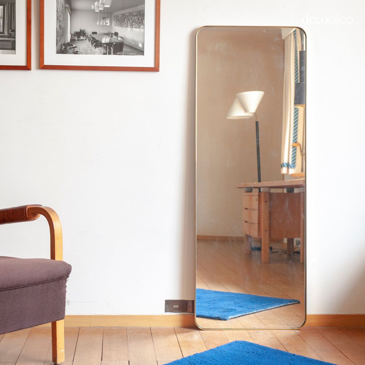 Gold-framed mirror Ascain