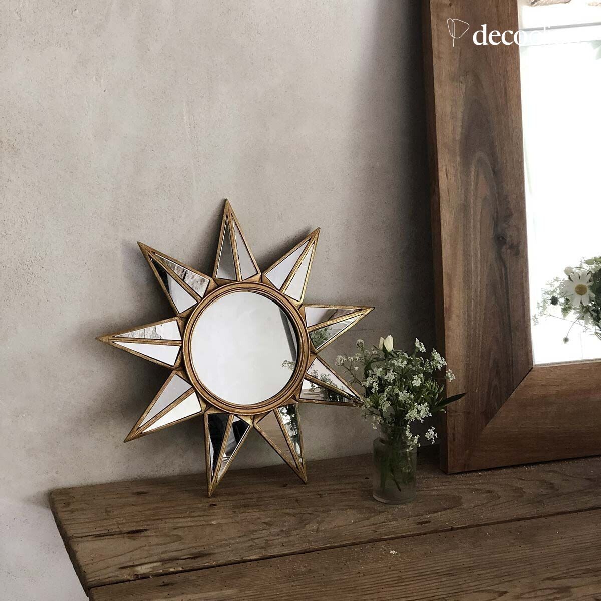 Gold star mirror 34 cm  Manderley