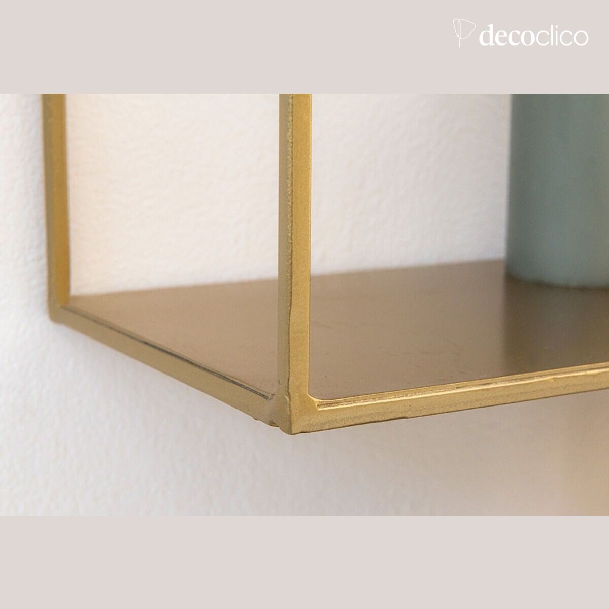 Gold wire metal wall shelf Uptown