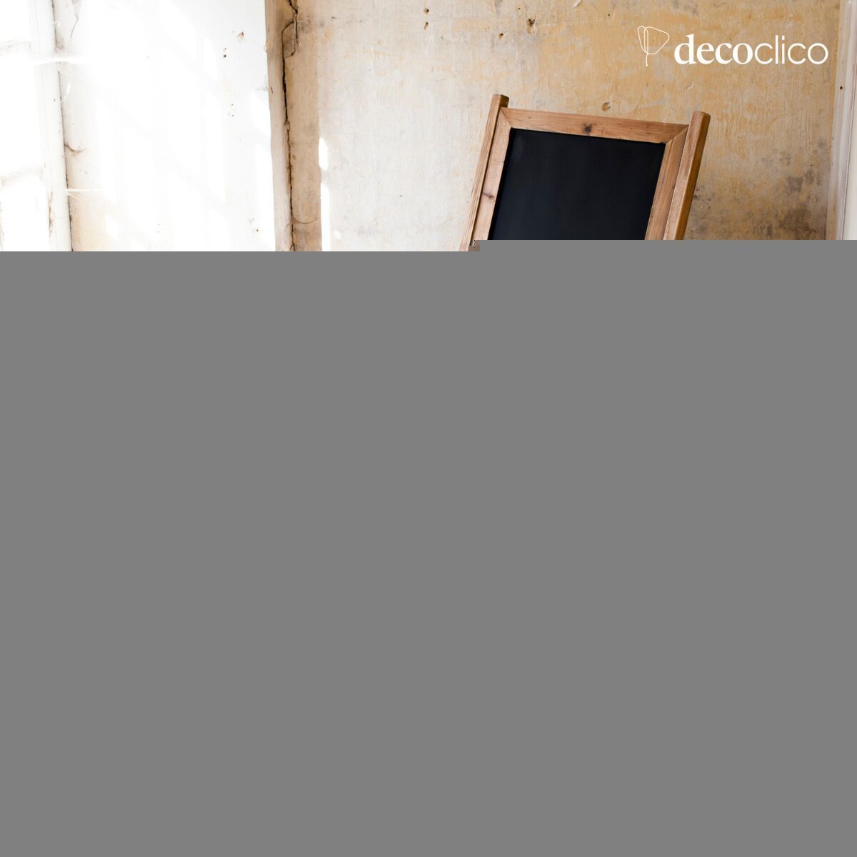 Grande lavagna nera in legno Léon