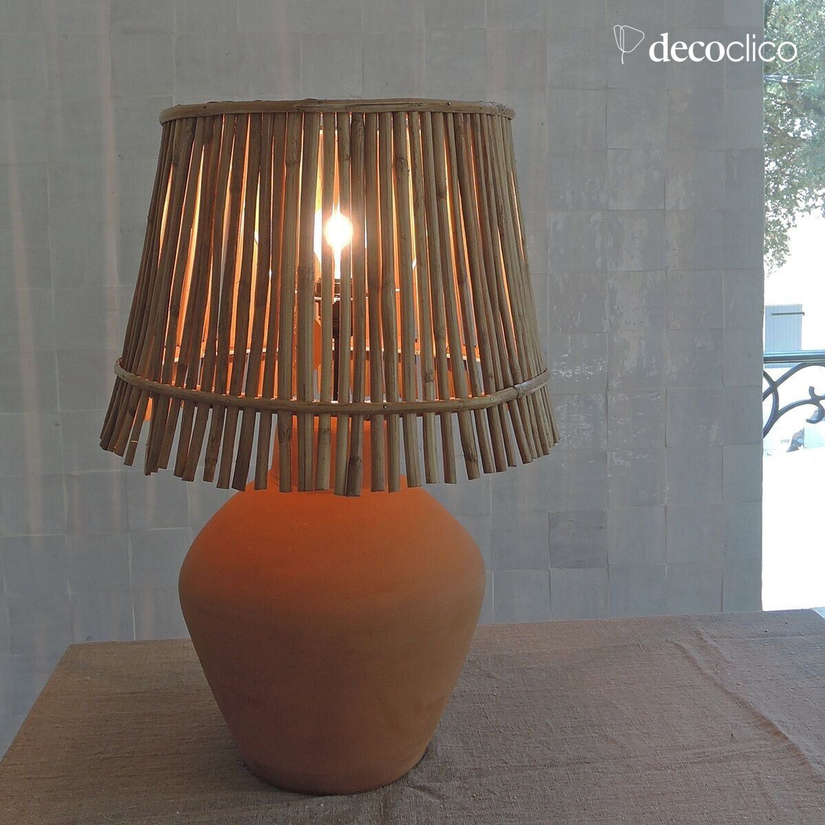 Handgemaakte Alma terracotta lampenvoet