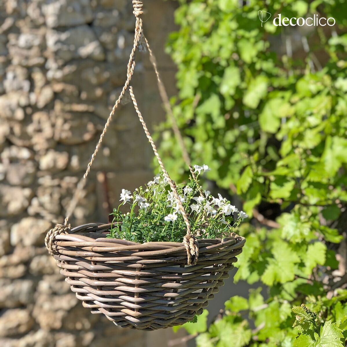 Hängekrug mit Rattantopf