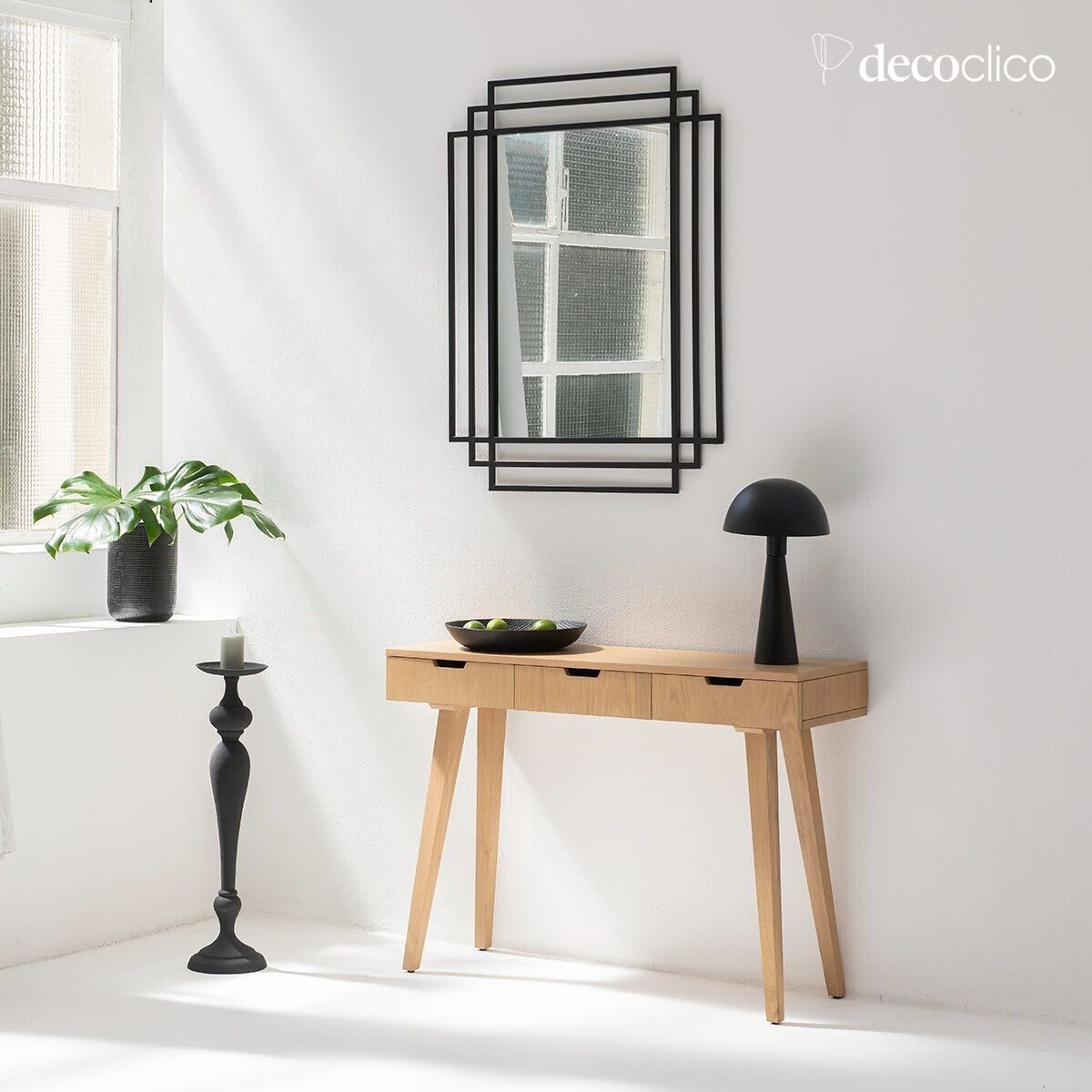 Harper Arne oak veneer console with 3 drawers Lykke