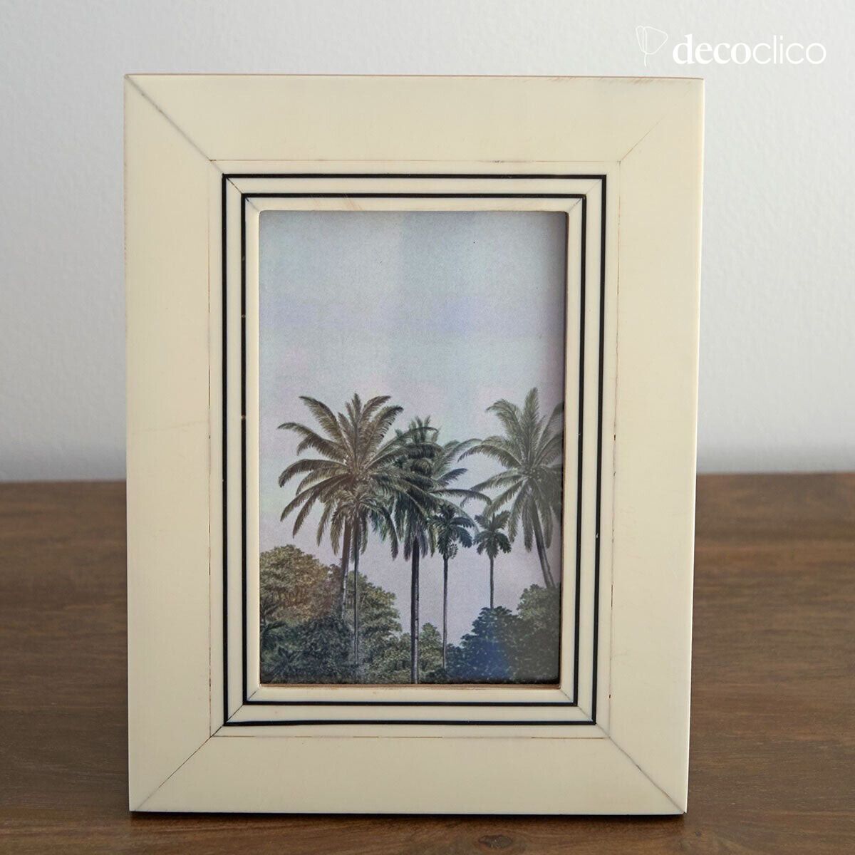 Ivoor-look rechthoekig tafelframe (hars) Manali