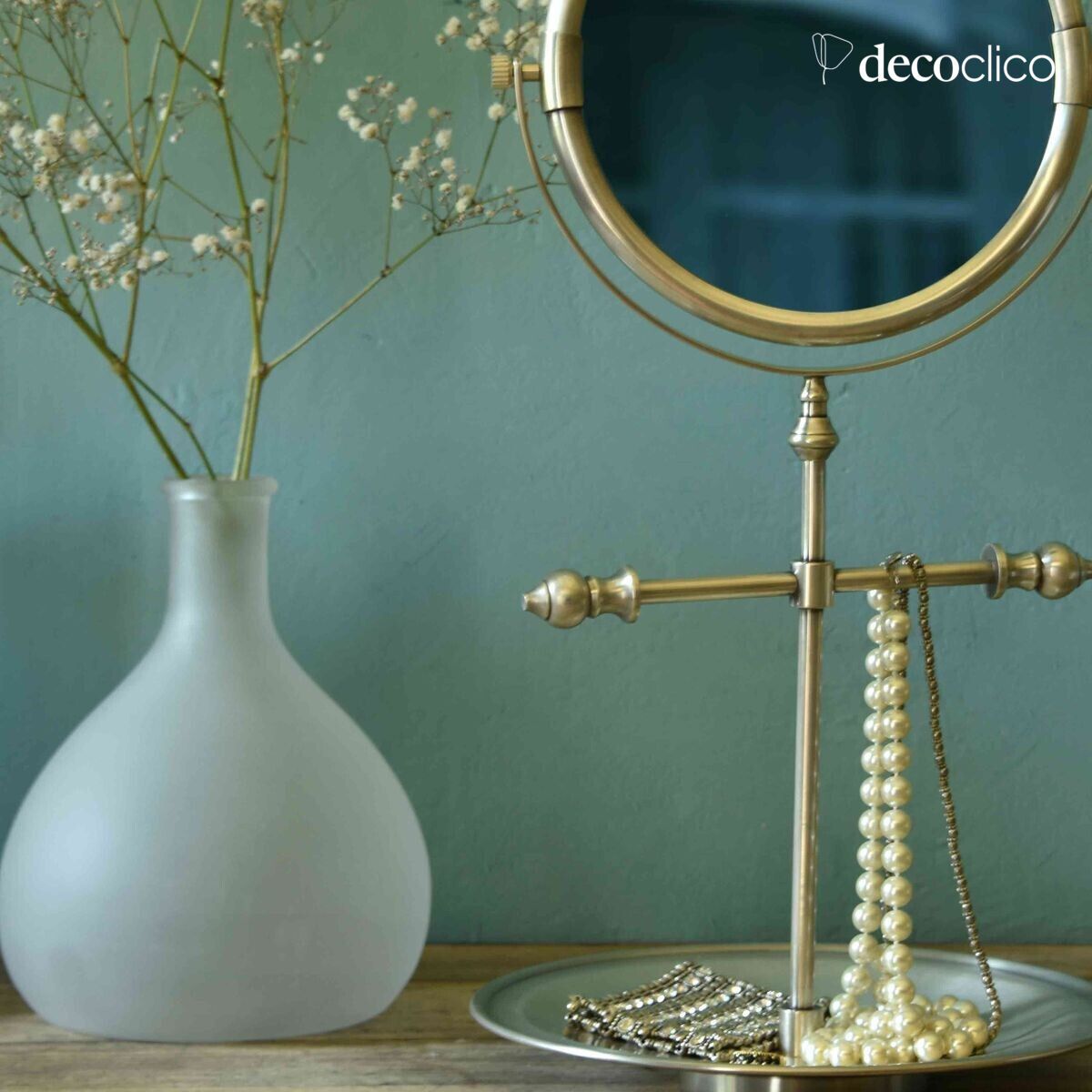 Jarrón bombona de vidrio esmerilado 23 x 17 cm Swann