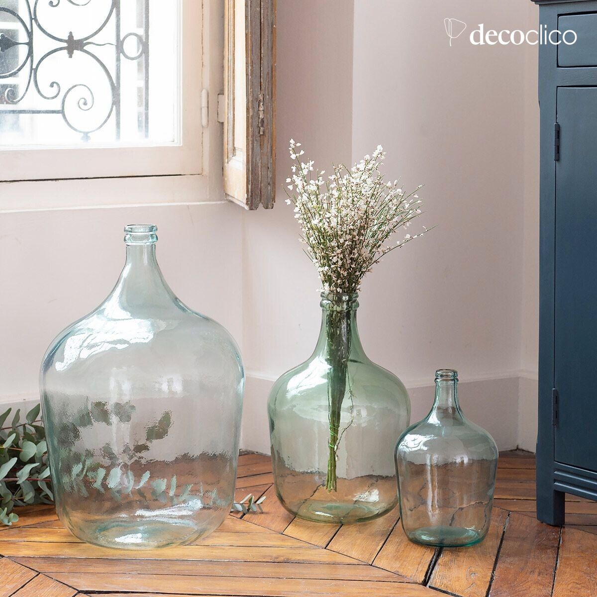 Karaf 4L van gerecycled glas dame jeanne