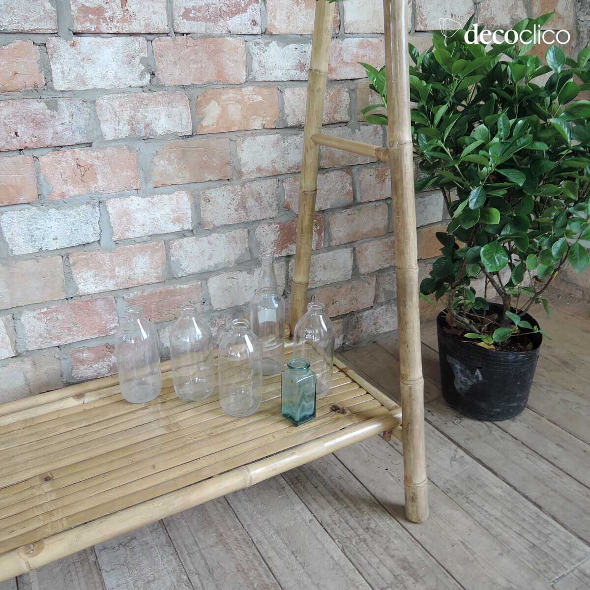 Kledingrek met plank in natuurlijk bamboe Taman