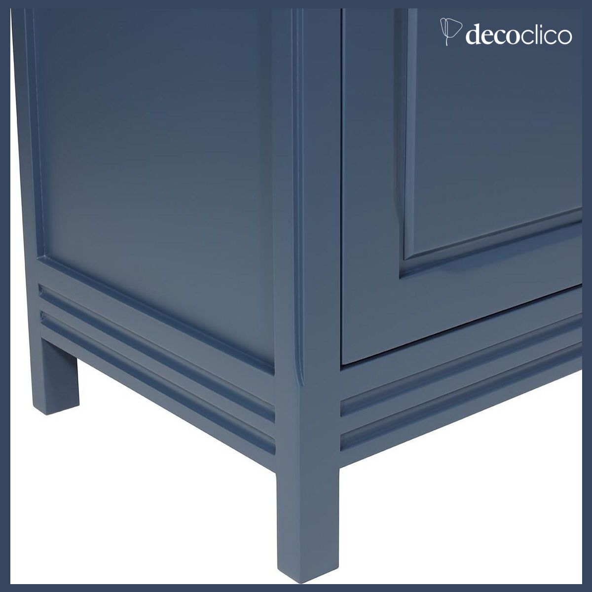 Kleiderschrank, 1-türig, aus Seekiefer, blau Léandre