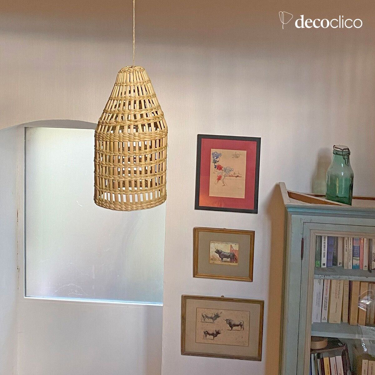 Konische Aufhängung aus Wasserhyazinthe (nicht elektrifiziert) Céleste