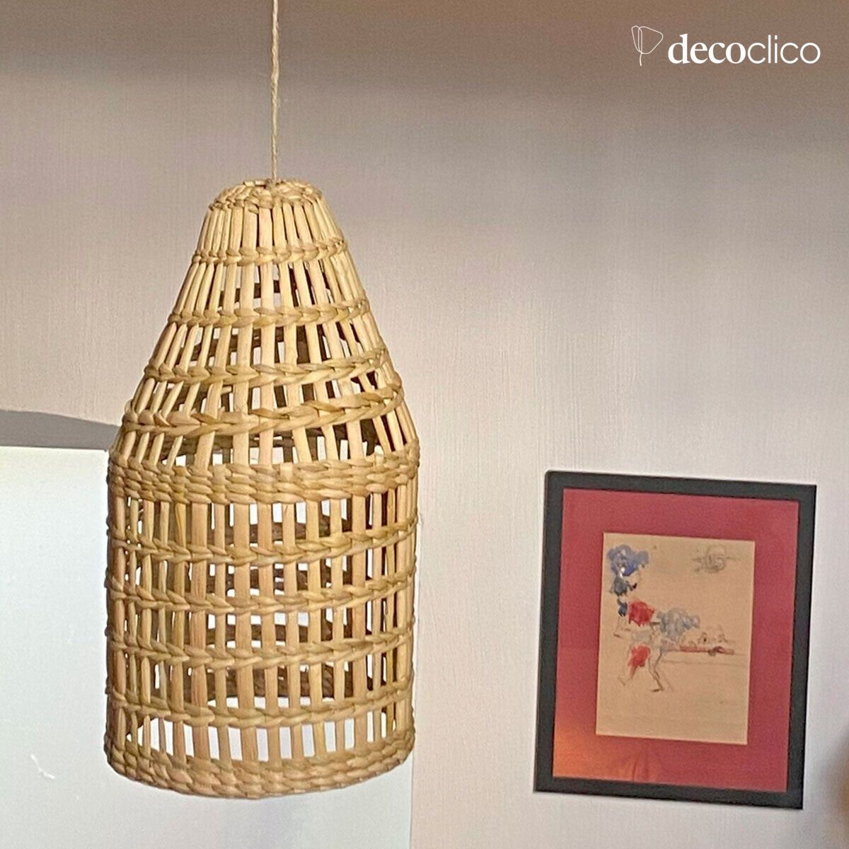 Konische Aufhängung aus Wasserhyazinthe (nicht elektrifiziert) Céleste