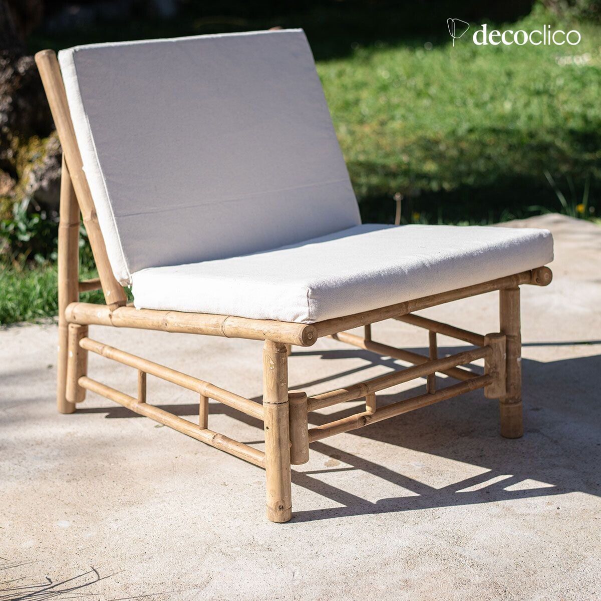 Lage fauteuil in natuurlijk bamboe Taman