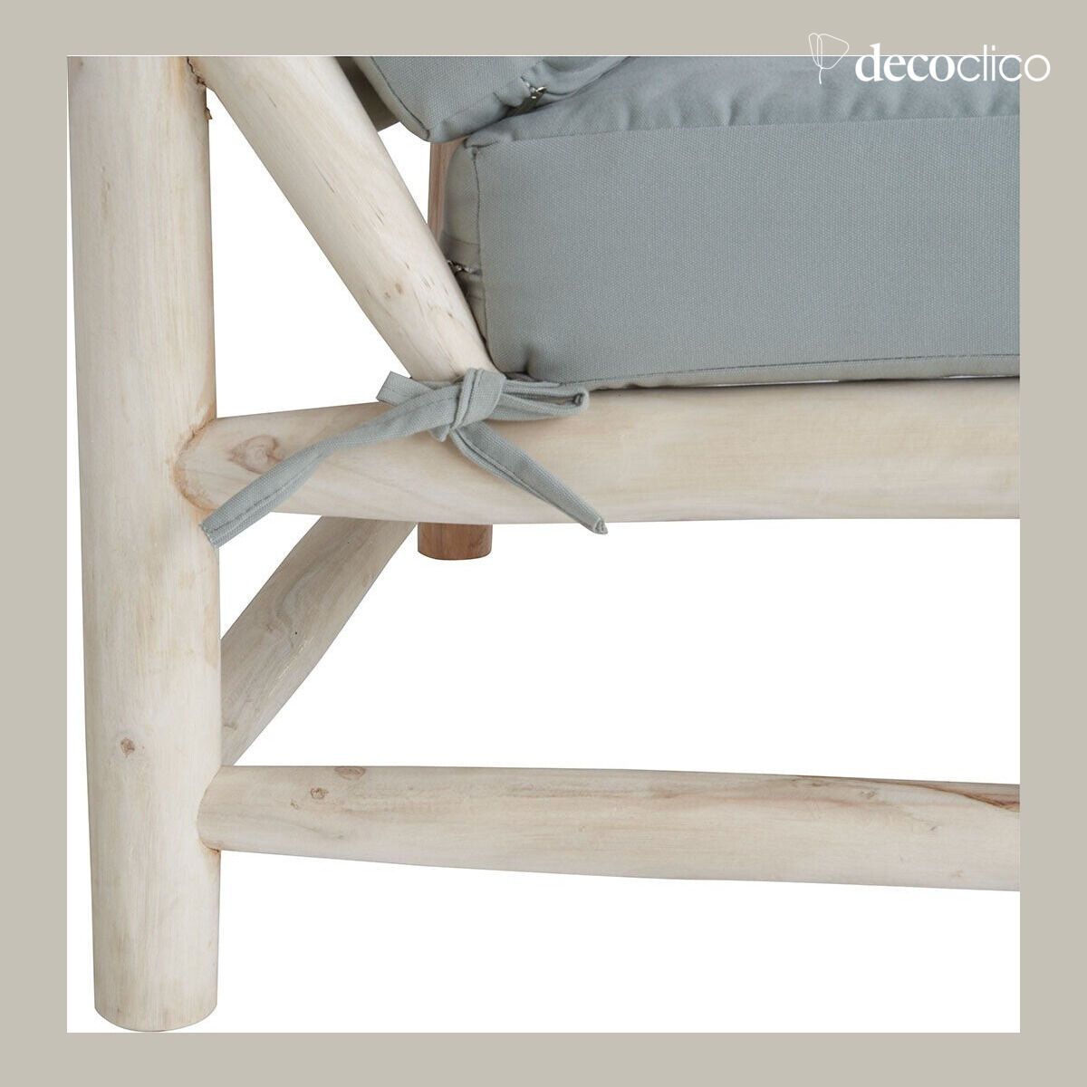 Lage teak houten loungestoel Pepper