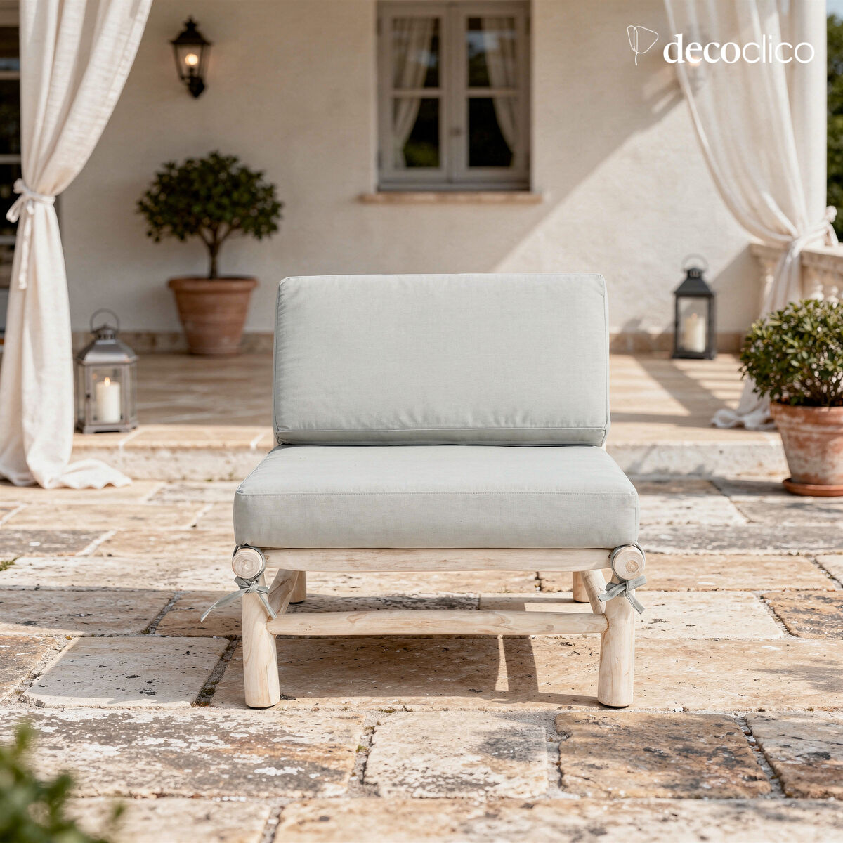 Lage teak houten loungestoel Pepper