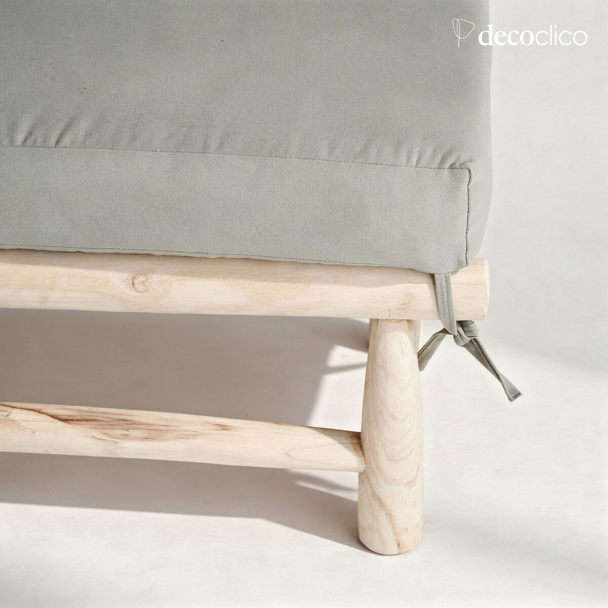 Lage teak houten loungestoel Pepper