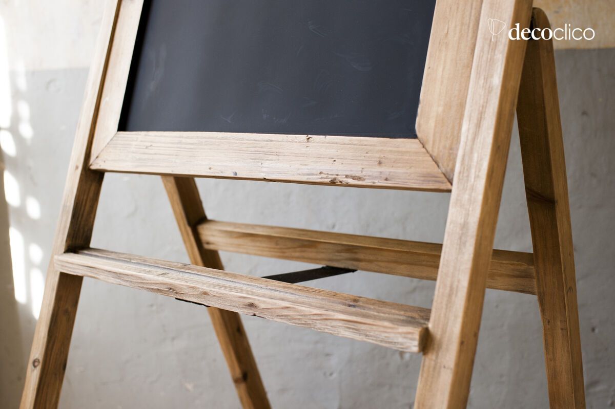 Large blackboard in wood Léon