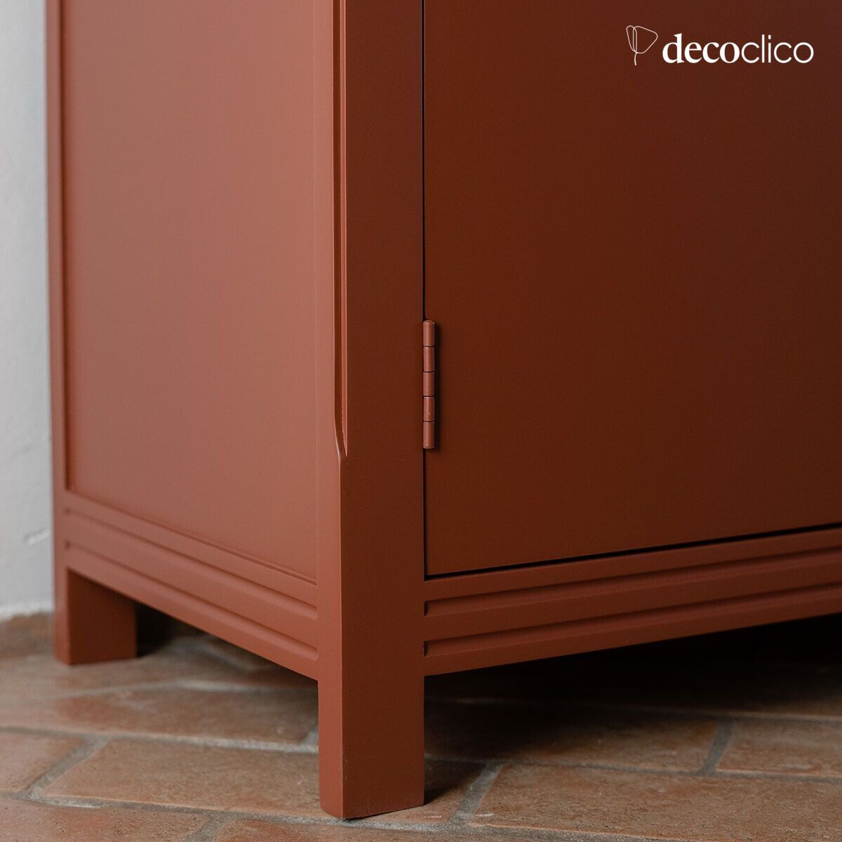 Léandre 2-deurs 1-lades maritiem grenen terracotta dressoir Decoclico