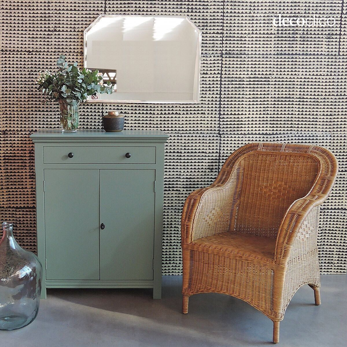 Bevelled rectangular mirror 75 x 55 cm Léonie