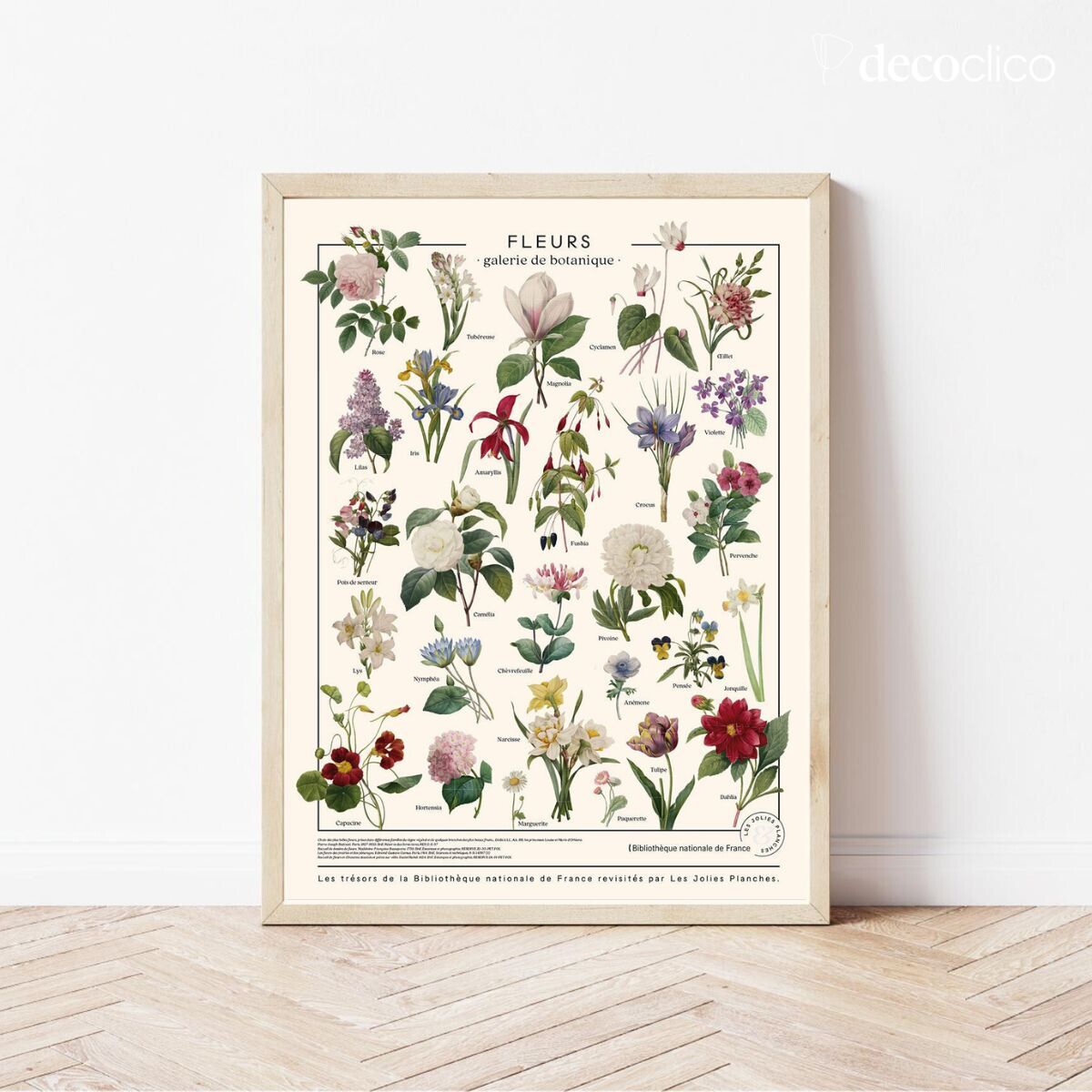 Les Jolies Planches Flowers Poster 60x80 cm Les Jolies Planches