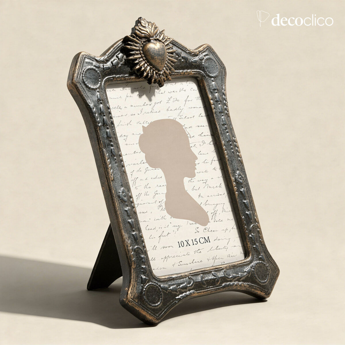 Lot de 2 cadres rectangulaires à poser contour charbon mat et doré Kim