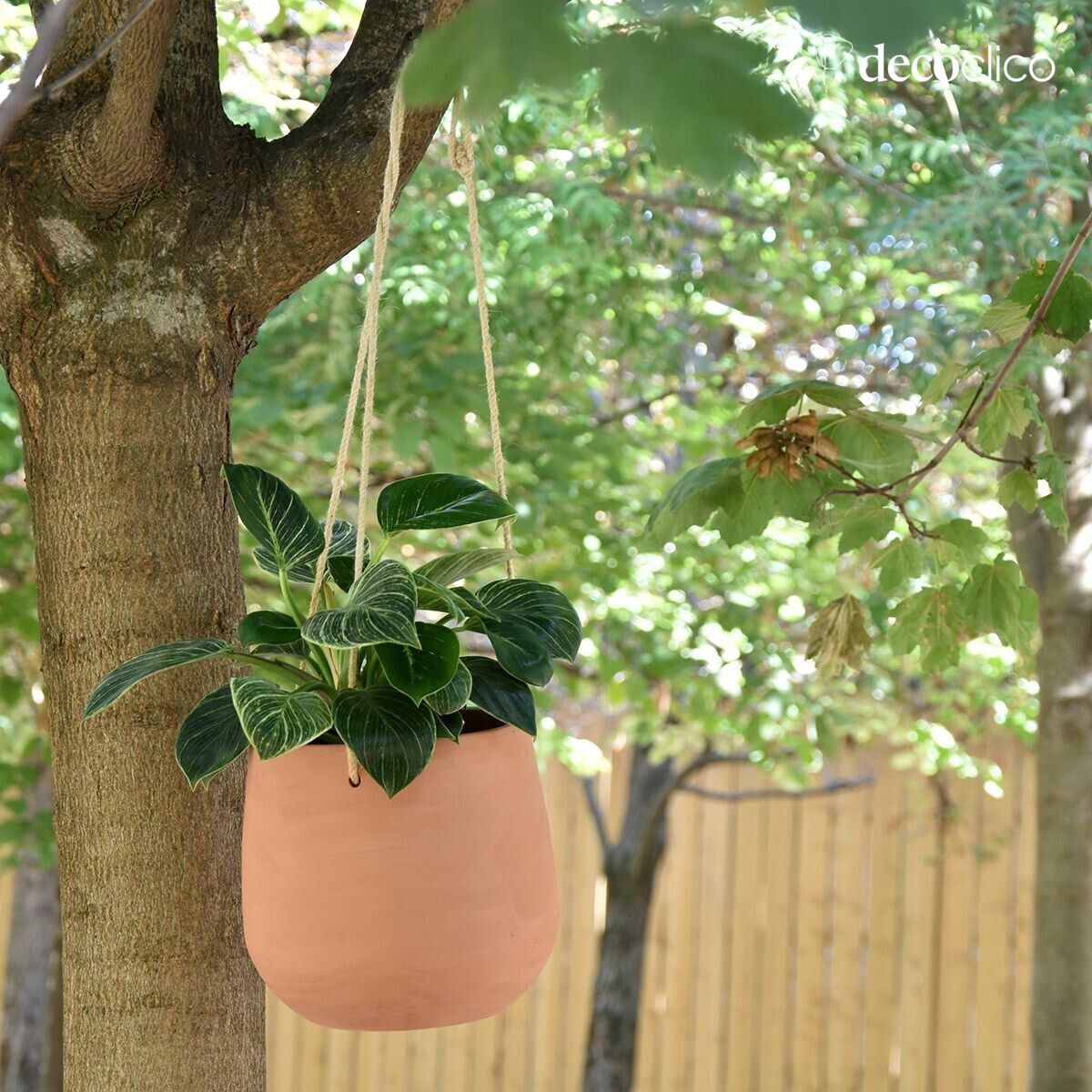 Lot de 2 pots en terre cuite suspendus Alma fait main