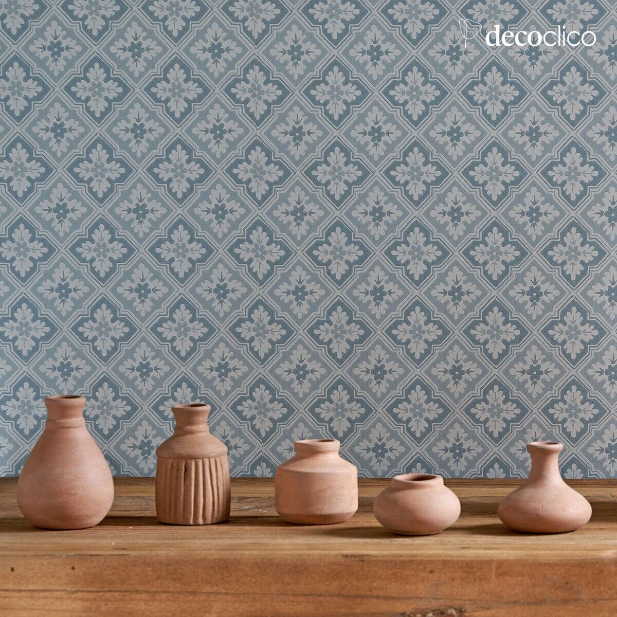 Lote de 5 macetas de terracota hechas a mano Petra