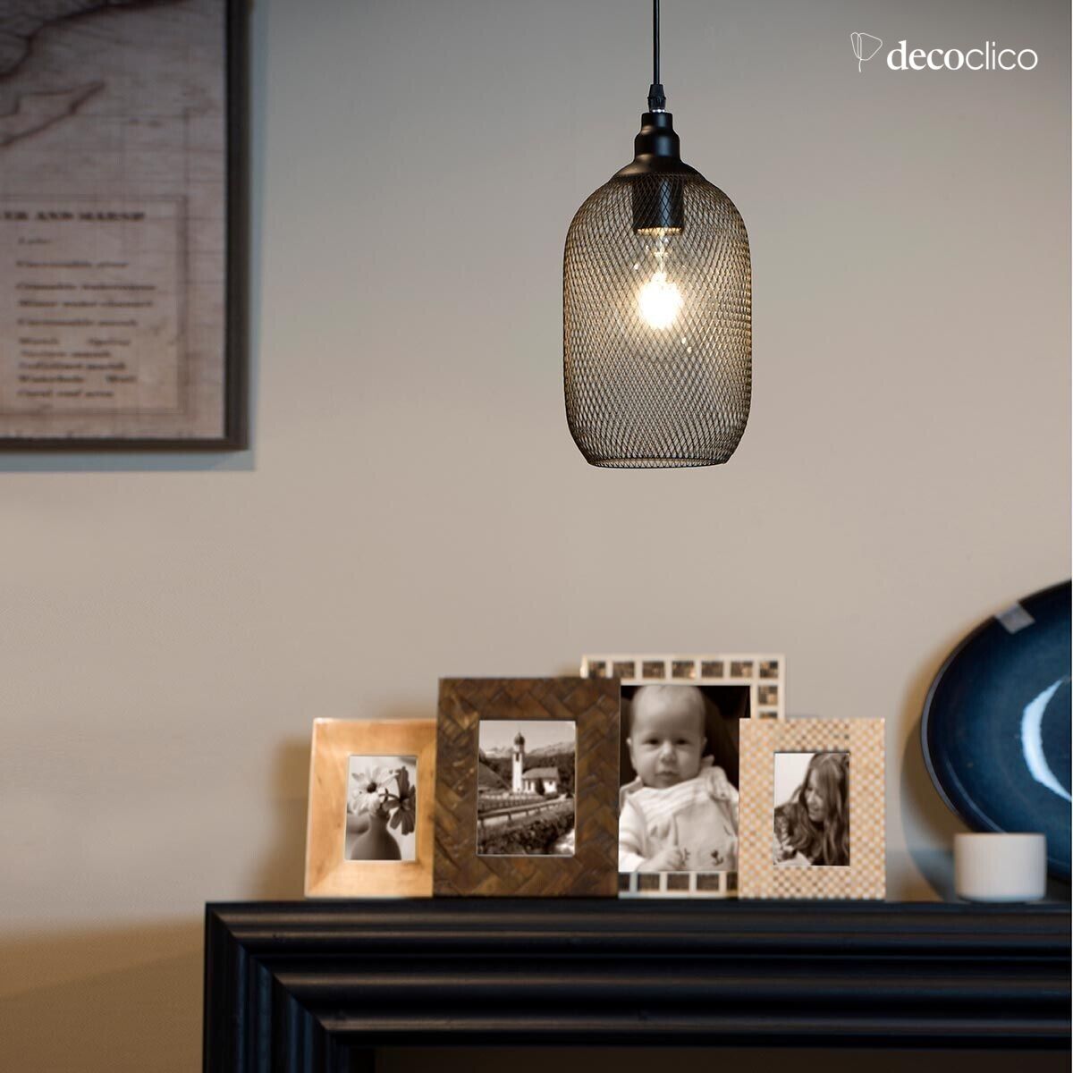 Lucide zwart gaas draadophanging