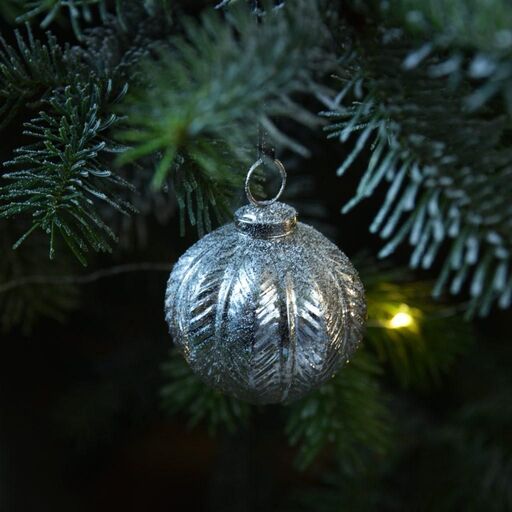 Set di 6 ornamenti natalizi in vetro mercurizzato e vellutato | Decoclico