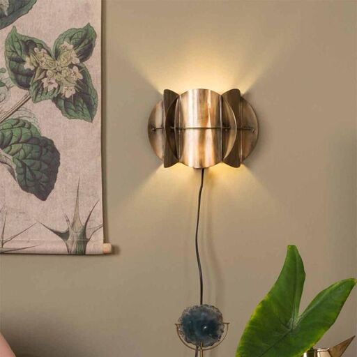 Applique murale en feuille de métal Corridor Dutchbone – laiton | Decoclico