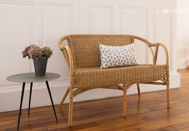 Banquette en rotin naturel | Decoclico