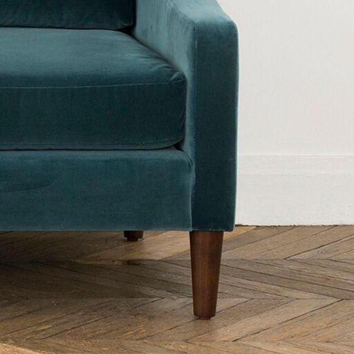 Divano in velluto di cotone blu di Prussia | Decoclico