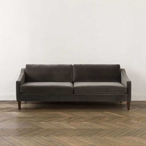 Divano in velluto grigio tempesta | Decoclico