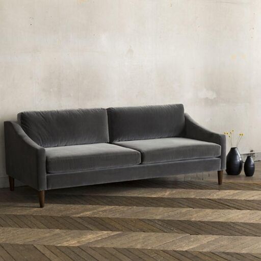 Divano in velluto di cotone grigio tempesta | Decoclico