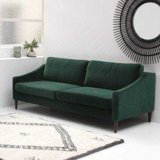 Divano in velluto verde bosco | Decoclico