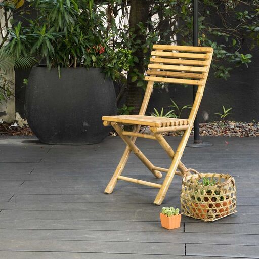 Chaise de jardin pliante en bambou | Decoclico