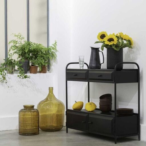 Console en métal noir mat | Decoclico
